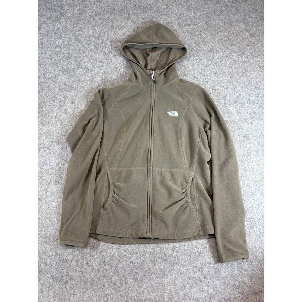 The North Face Hoodie Womens Brown Fleece Full Zip Jacket Hiking Trail Medium
